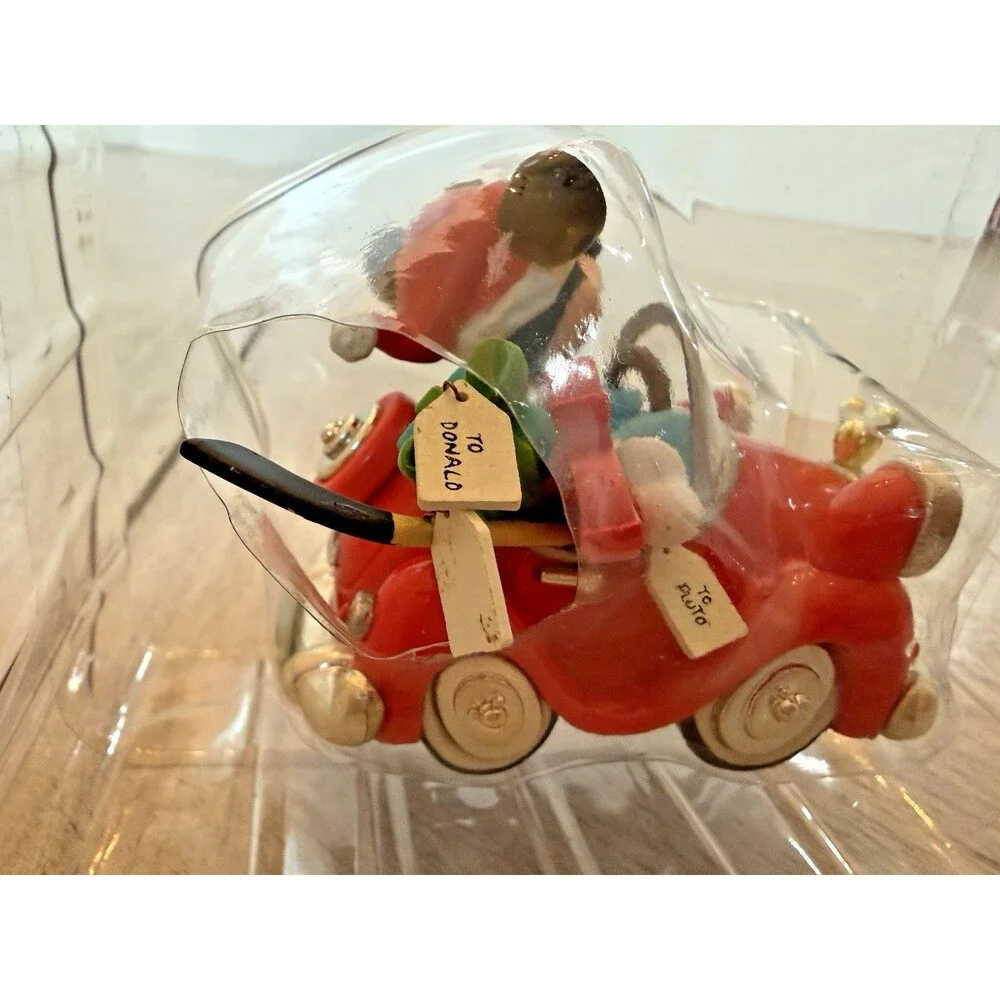 1994 Enesco Disney Christmas Cruisin Mickey Mouse‎ Red Car Ornament New in a Box